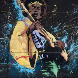 Jimi Hendrix et sa guitare