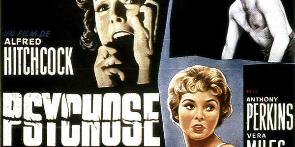 1960 - Sortie Psychose d'Alfred Hitchcock - banner