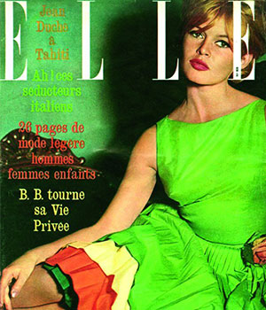 1961 Brigitte Bardot pose pour le magazine "Elle"