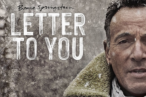 Pochette du nouvel album de Bruce Springsteen avec son visage et le titre Letter to You