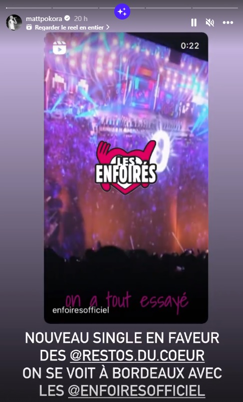 Matt Pokora enfoirés 2024