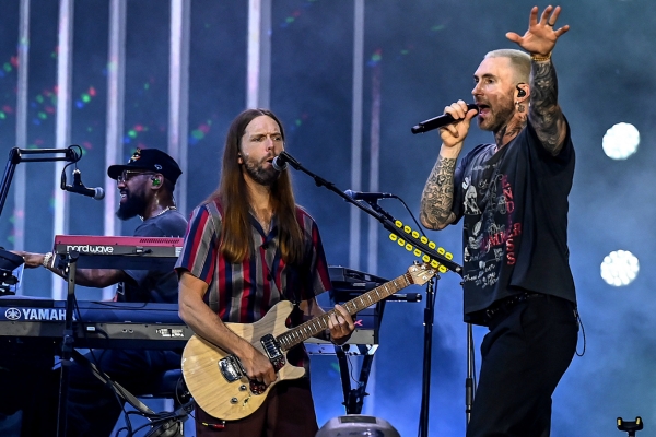 Maroon 5 en concert à Mumbai (Inde)