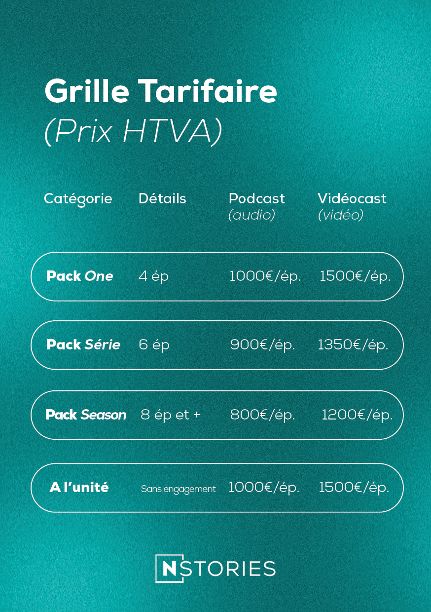 tarifs nstories