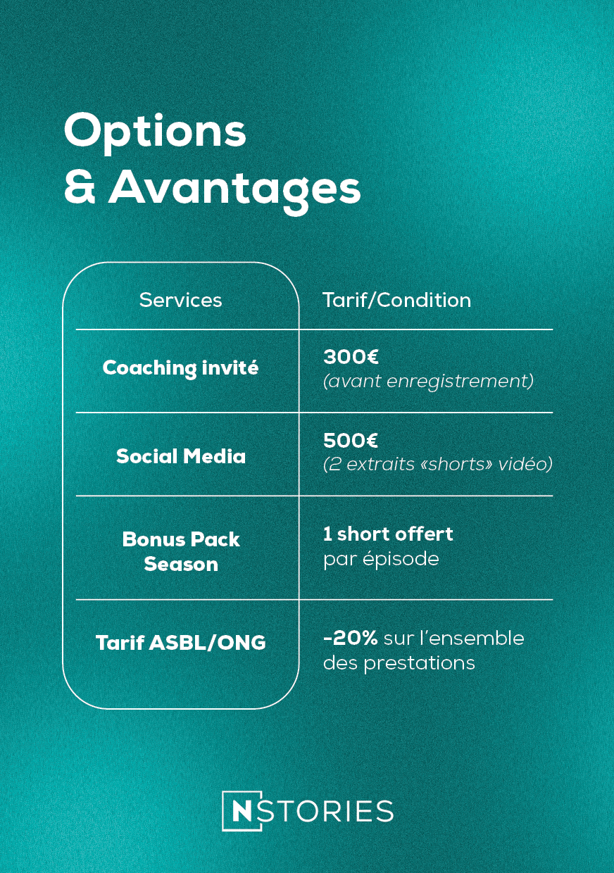 tarifs nstories